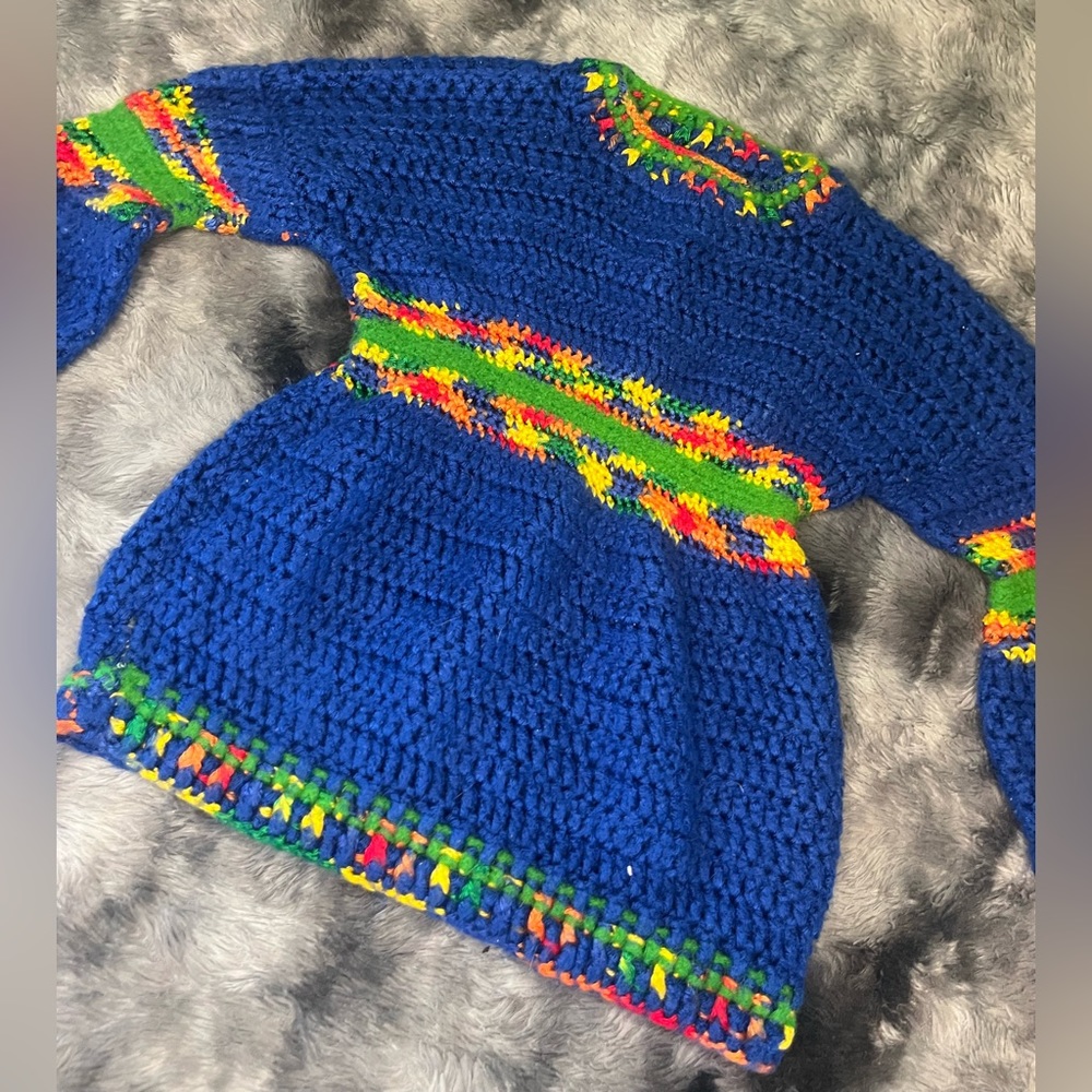 Crocheted girls sweater/long sleeve shirt